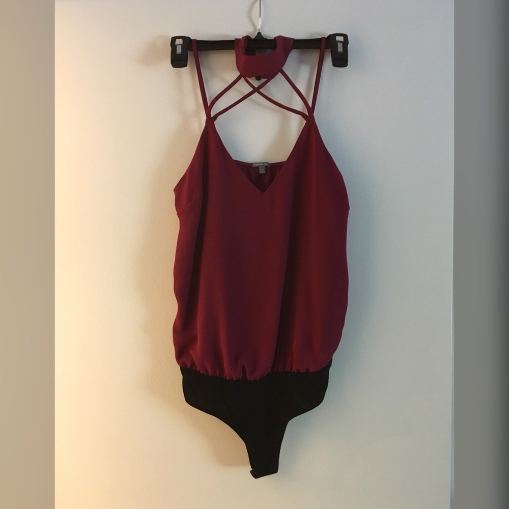 Maroon Bodysuit w/ Choker